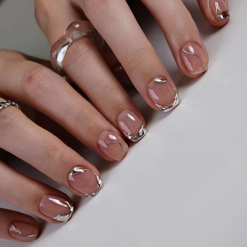Nail Art Overlay - Faux ongles courts pour femmes et
