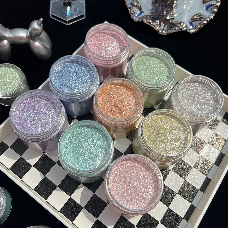 Nail Art Overlay - Poudre de mica scintillante effet diamant