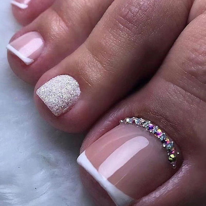 Nail Art Aesthetic - 24 faux ongles de pieds avec