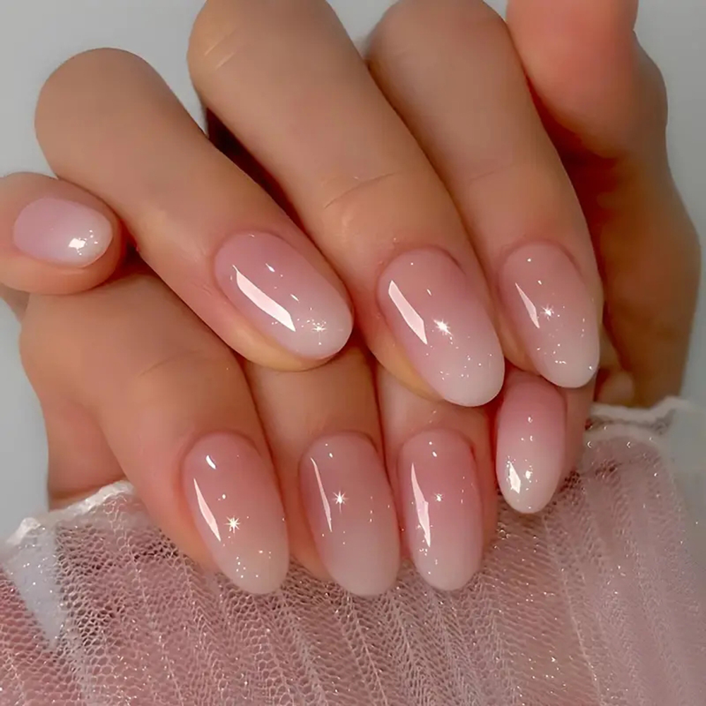 Nail Art Pink - ARTAUG 24 pièces moyen amande couleur
