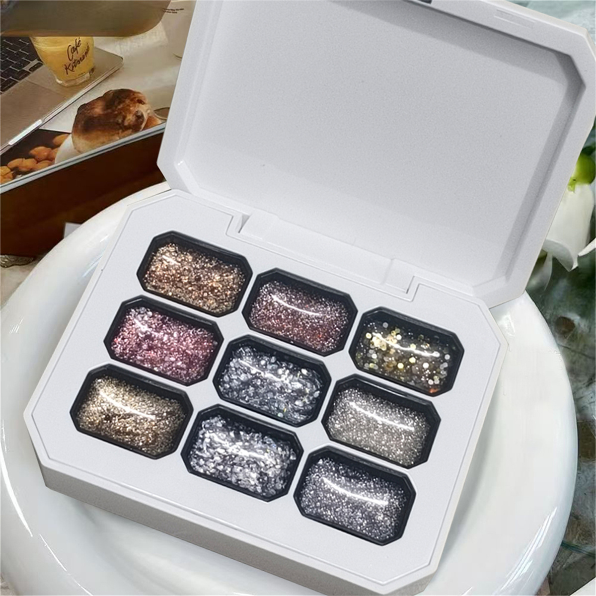 Nail Art Overlay - 1 pièce 9 couleurs Gel vernis