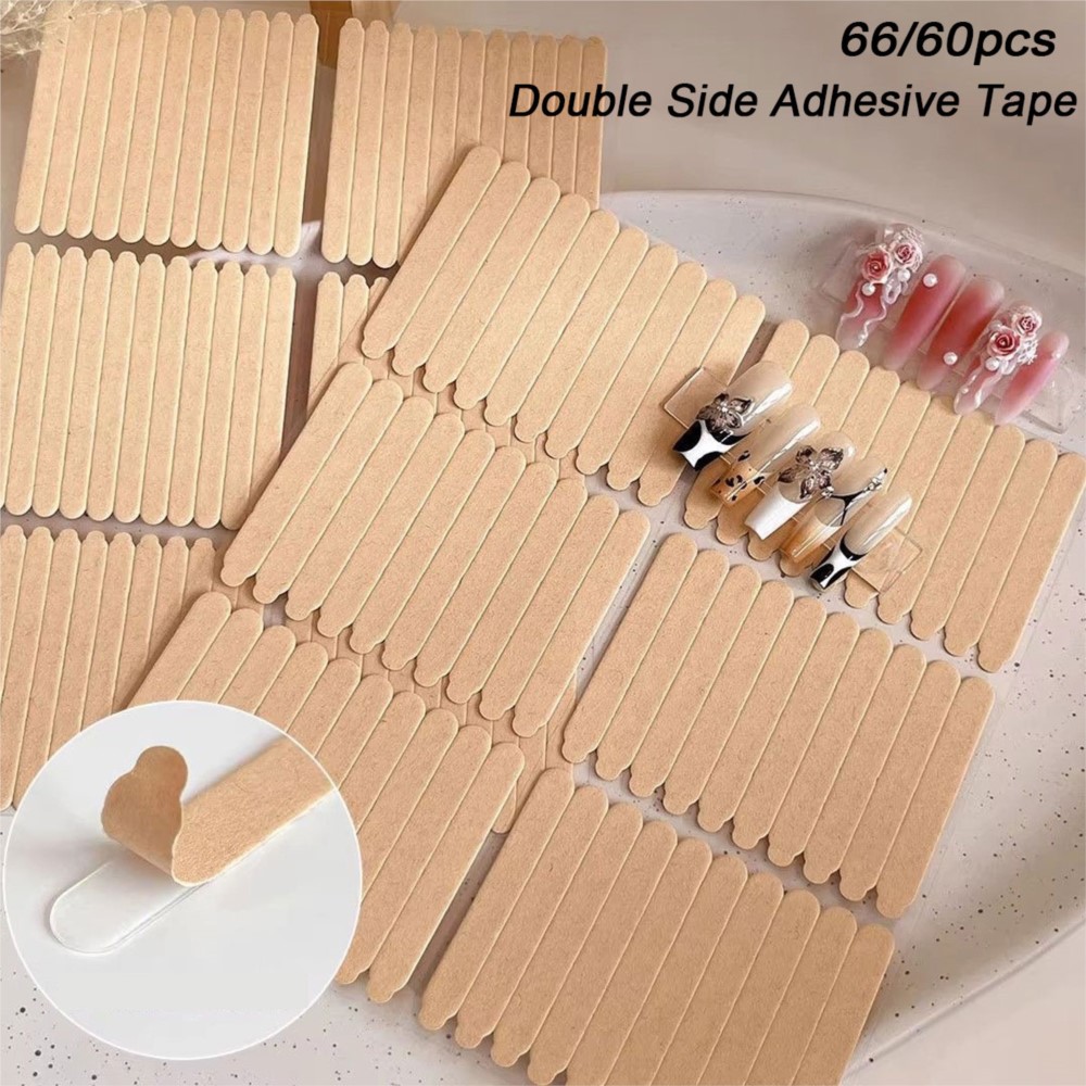 Striping Tape Nail - 60/66/100 pièces d'outils autocollants transparents double