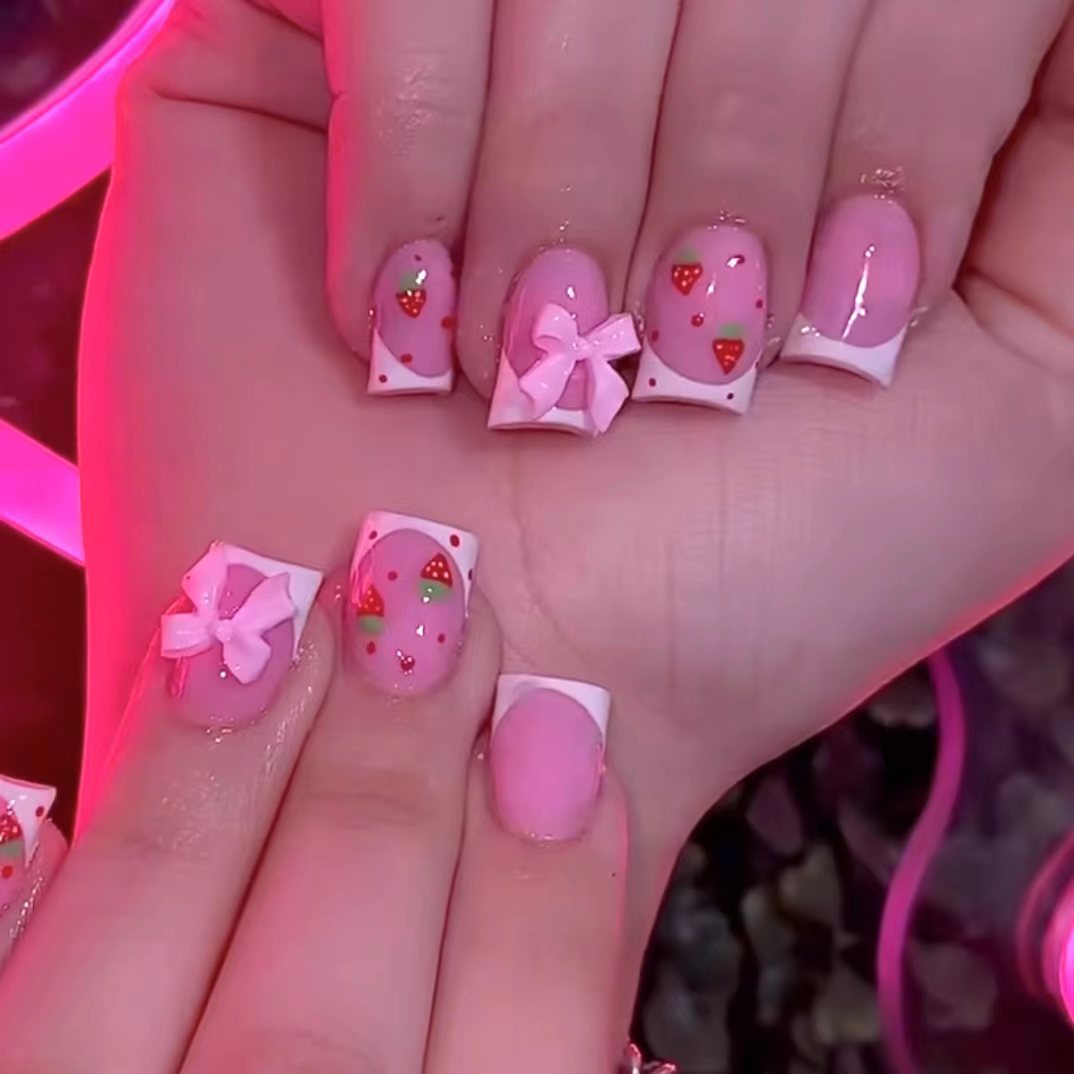Nail Art Aesthetic - Faux ongles 3D en forme de