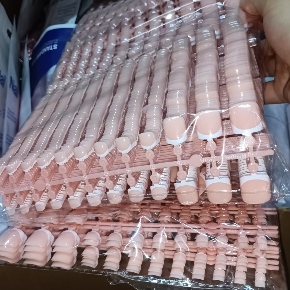 Nail Art Pink - 120 pièces pointes d'ongles carrées-pointe française
