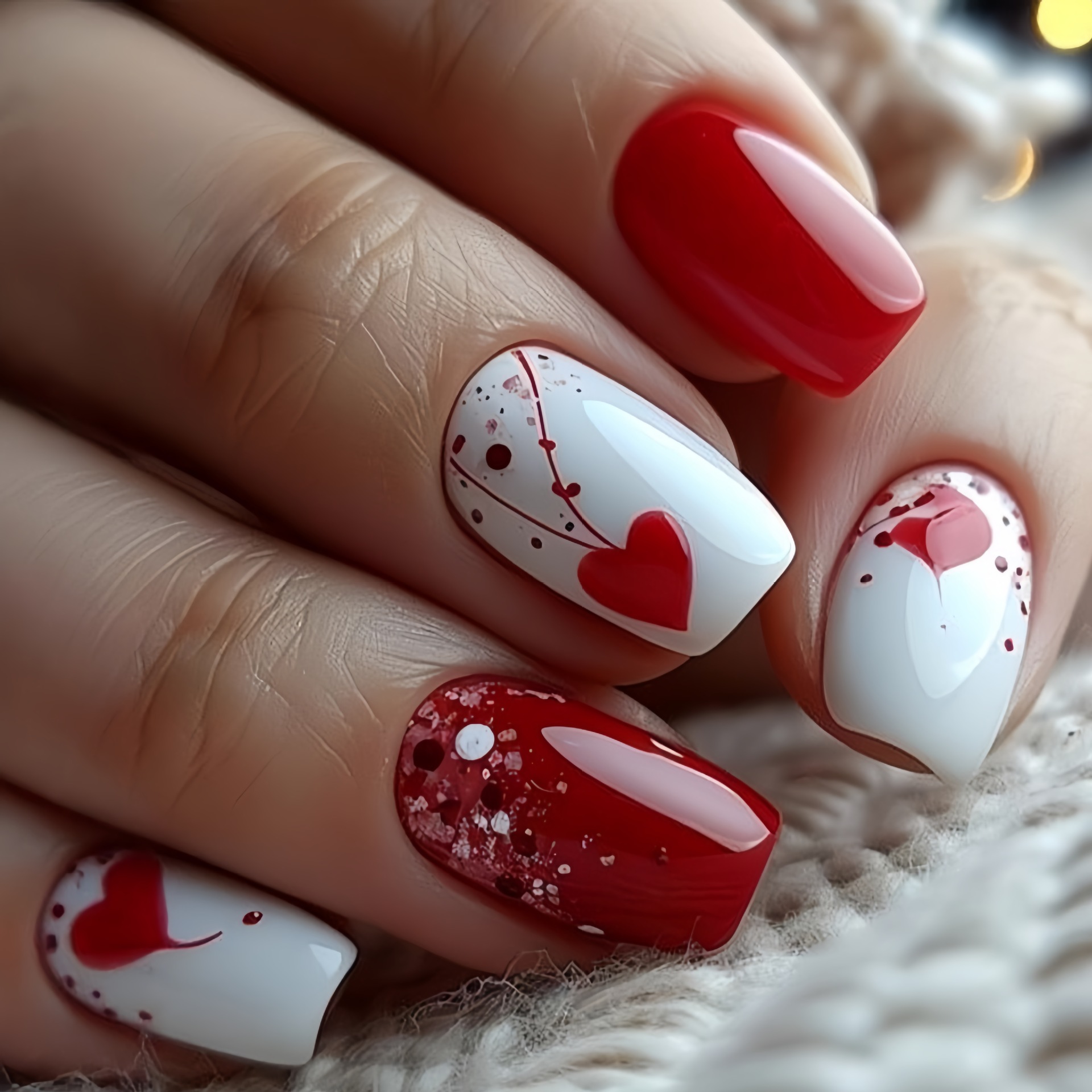 Nail Art Pink - Faux ongles courts et moyens pour