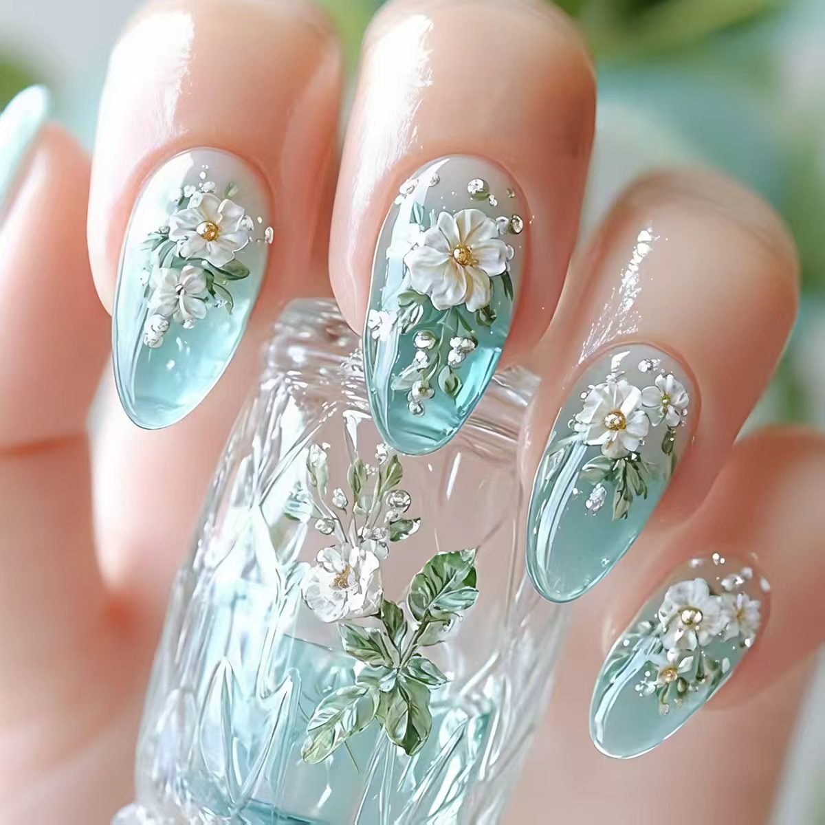 Nail Art Aesthetic - Faux ongles moyens pour femmes et