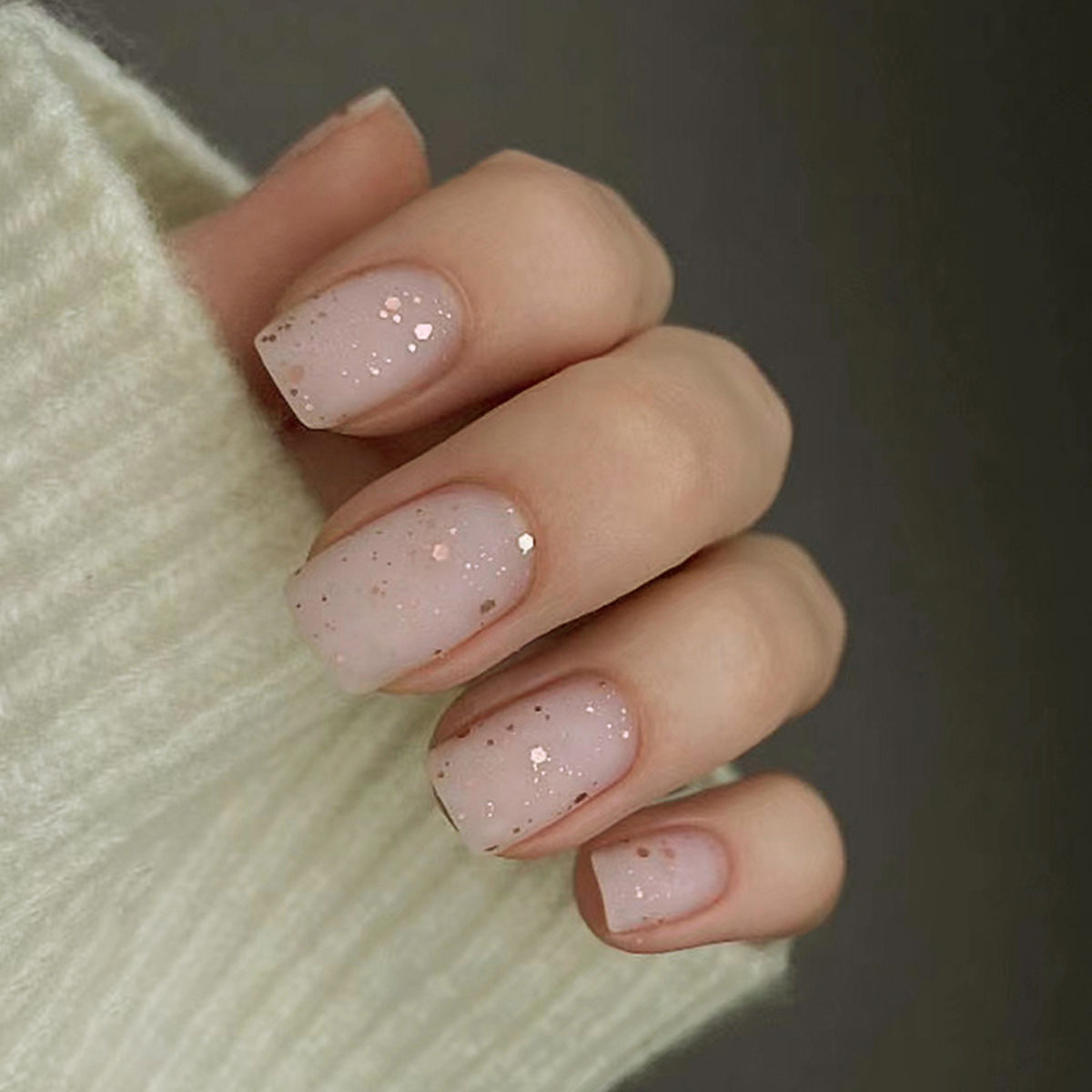 Nail Art Gliter - 24 pièces d'ongles à texture conviviale