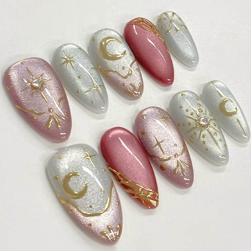 24 pièces Faux ongles à presse - Nail Art Gliter avis et prix