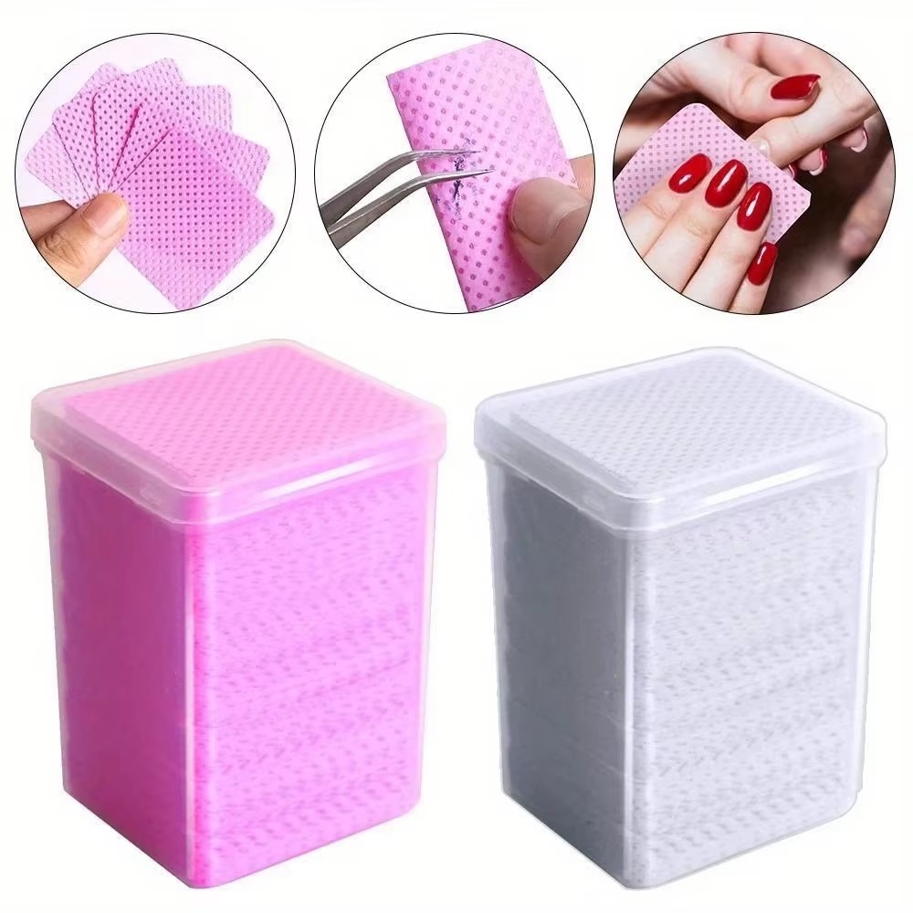 200 Lingettes Roses Anti-Peluc - Nail Art Pink avis et prix