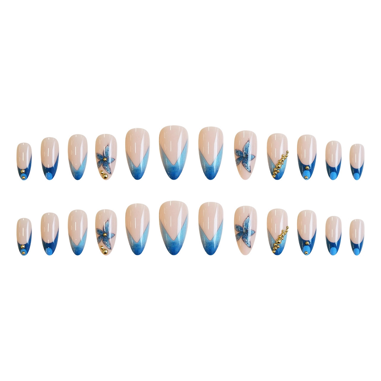 Faux ongles nude avec motif fl - Nail Art Pink avis et prix