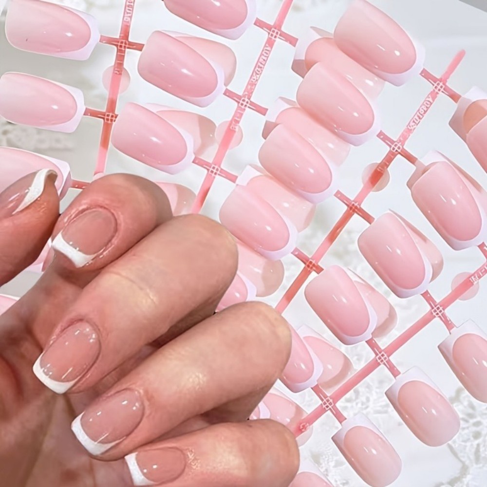 120 faux ongles carrés courts  - Nail Art Pink avis et prix