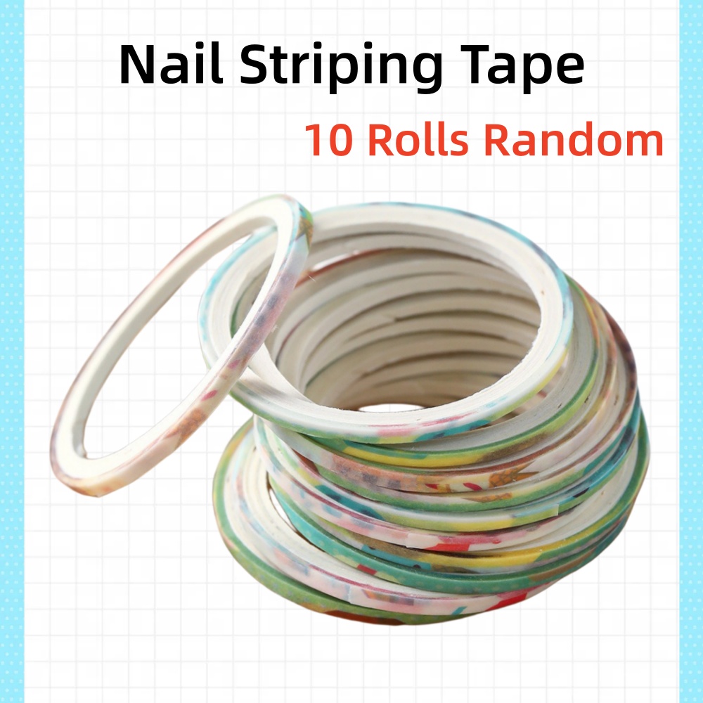 Lot de 10 rouleaux de ruban ad - Striping Tape Nail avis et prix