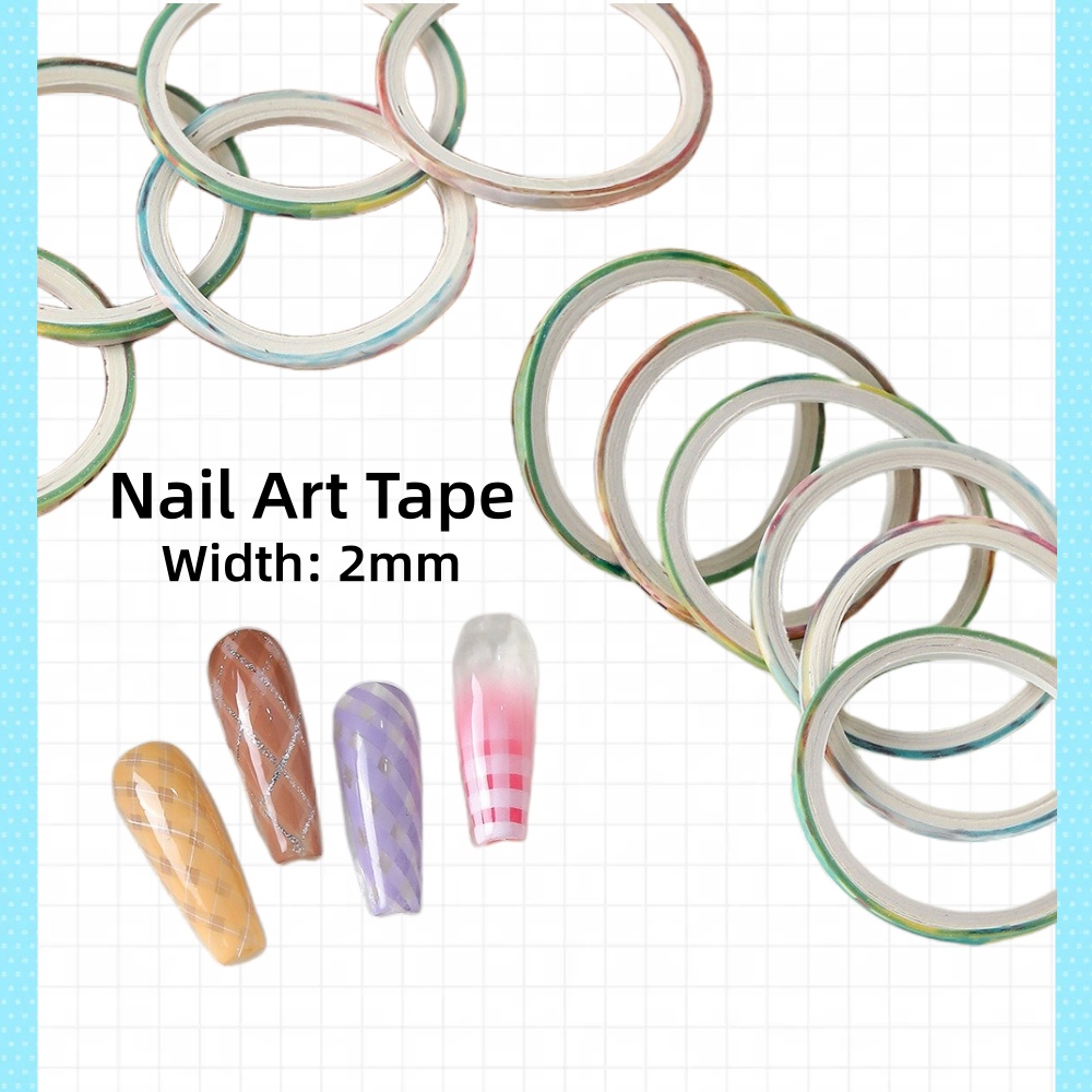 Lot de 10 rouleaux de ruban ad - Striping Tape Nail avis et prix