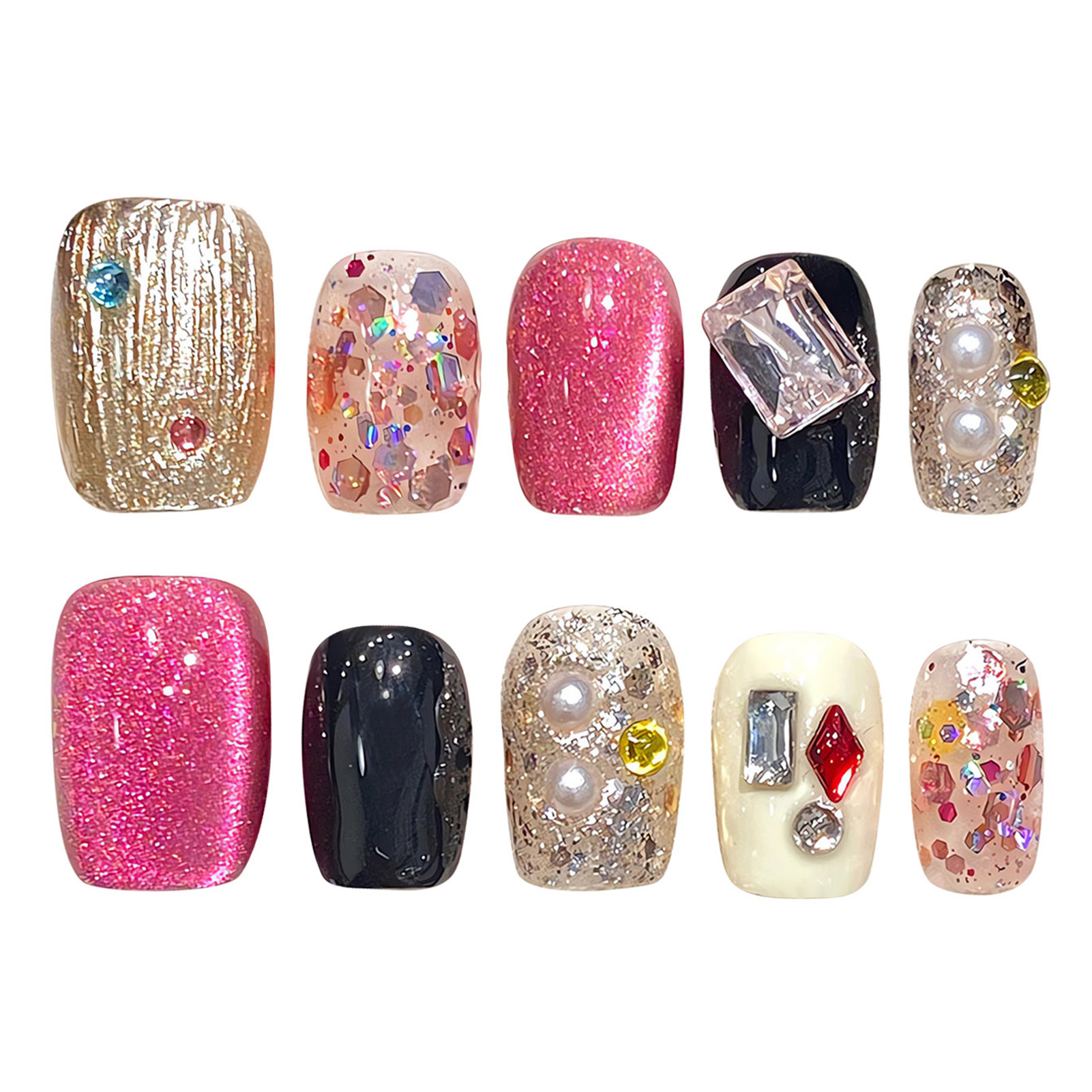 Faux yeux de chat brillants à  - Nail Art Gliter avis et prix