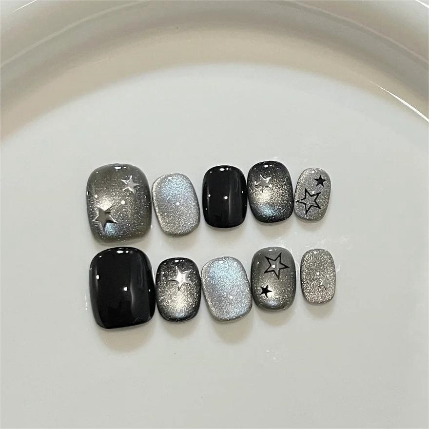 10 pièces Plaid étoile presse  - Nail Art Gliter avis et prix