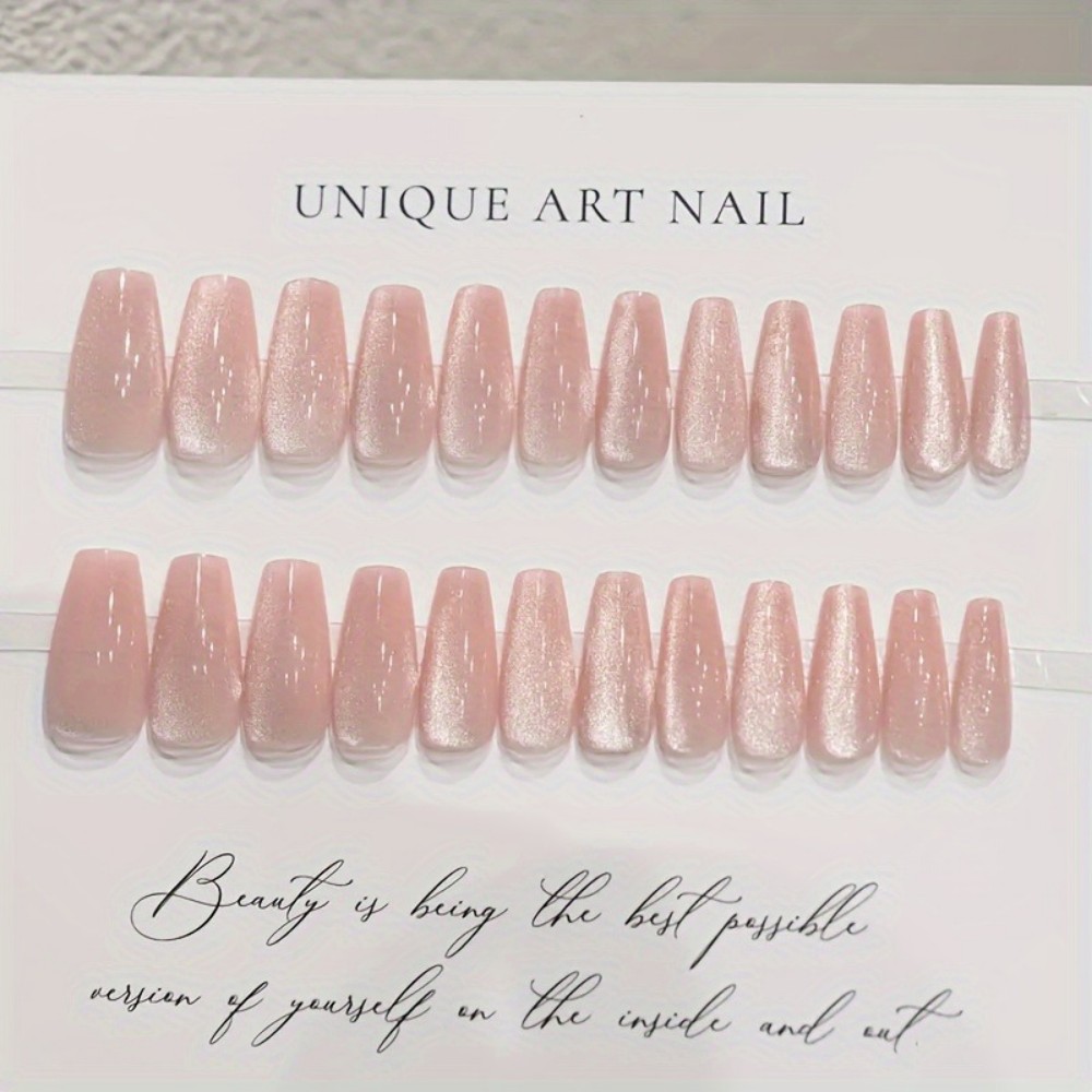24 faux ongles longs en forme  - Nail Art Aesthetic avis et prix