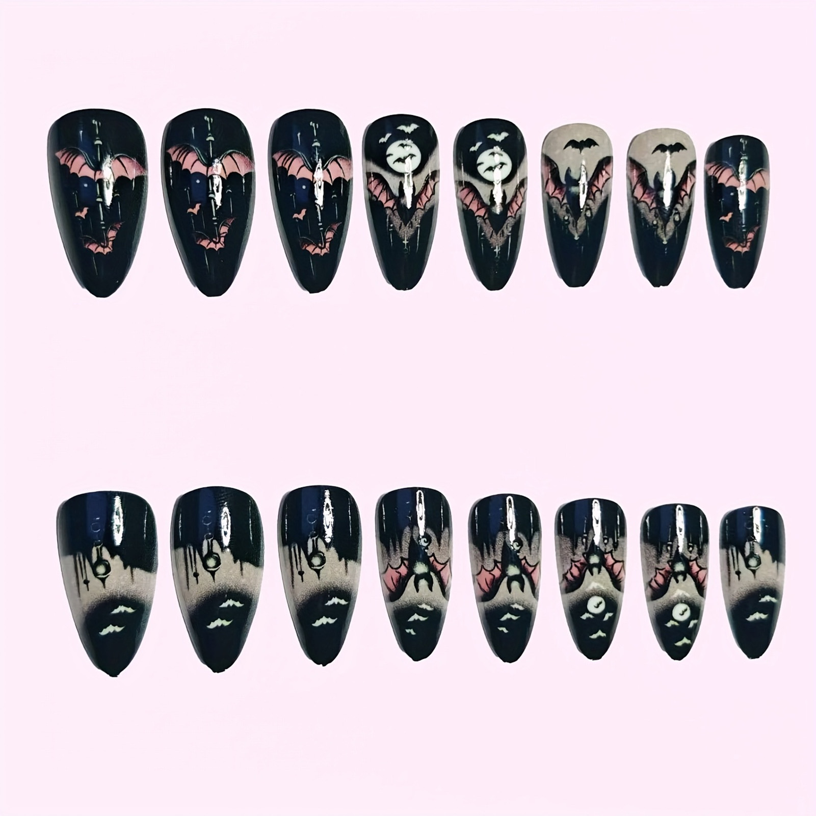 24 faux ongles d'Halloween noi - Nail Art Aesthetic avis et prix